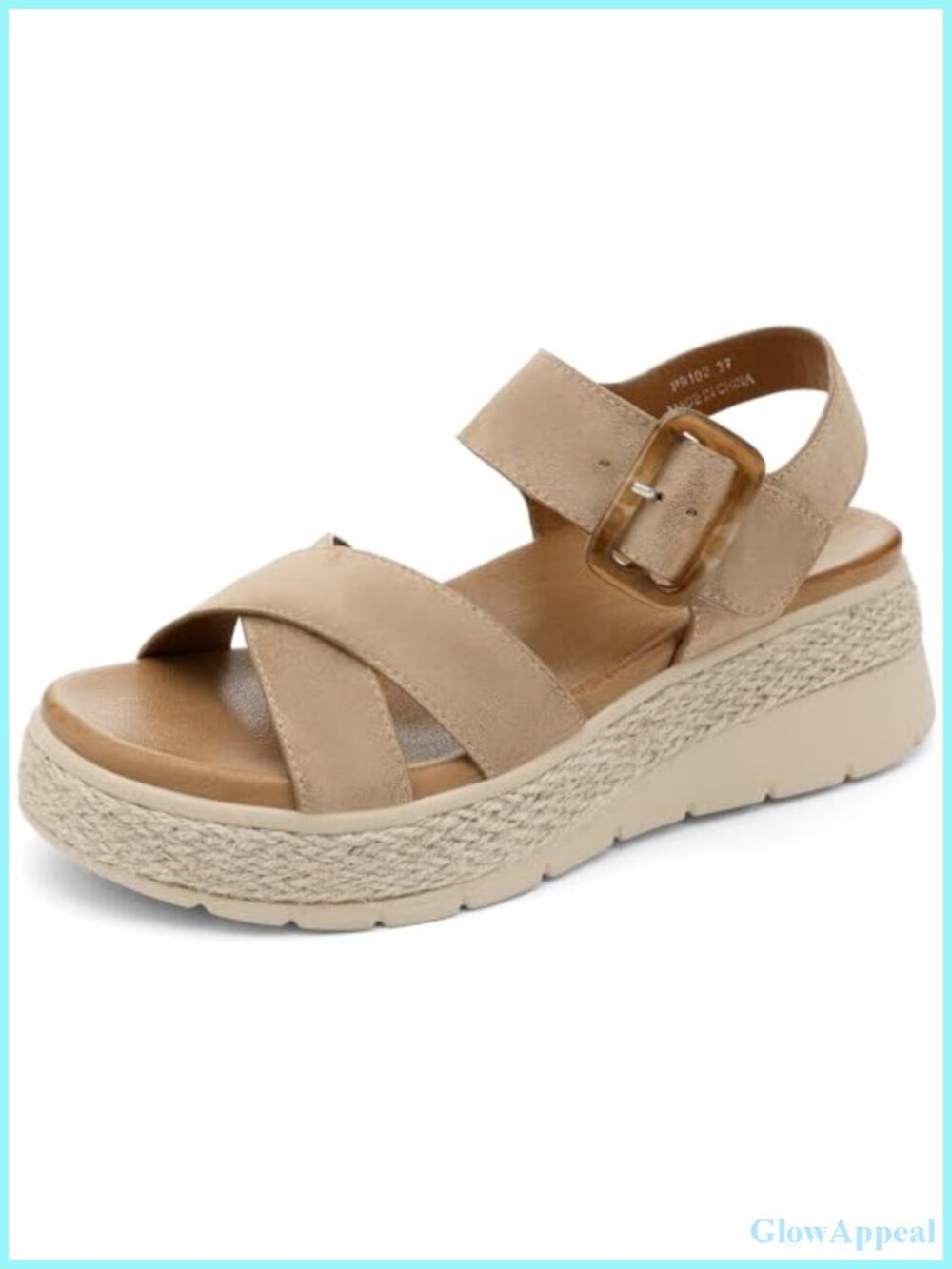 Women's Platform Sandals Low Wedge Orthopedic Arch Support Hook & Loop